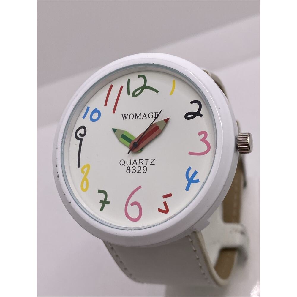 Womage Womens Art Color Pencil Watch Works New Battery